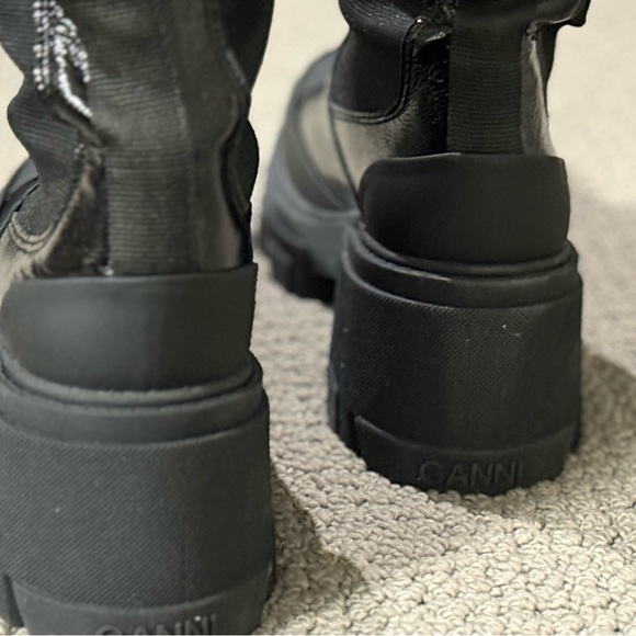 GANNI Black Chunky Knee High Boots Size 41 NEW $675 Retail Platform Lug Sole - Picture 11 of 16